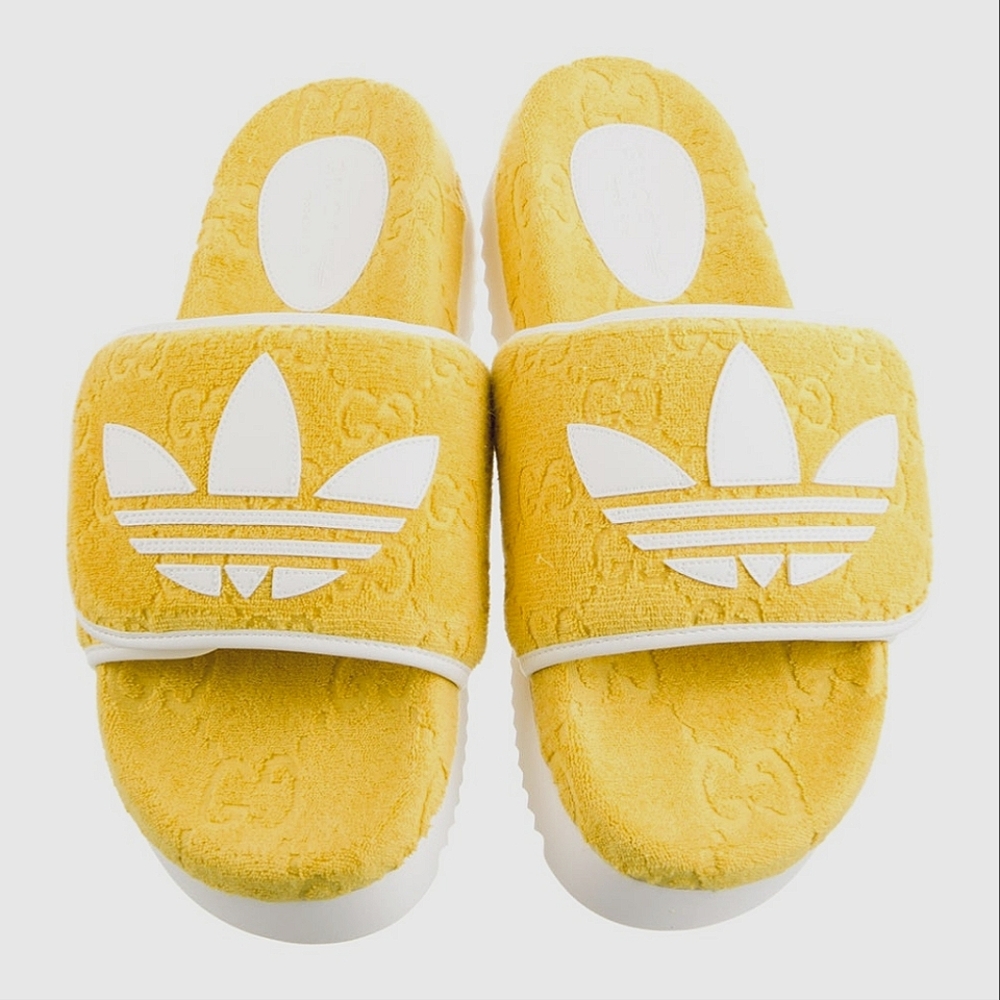 GUCCI + ADIDAS COLAB PLATFROM SLIDES SHOES